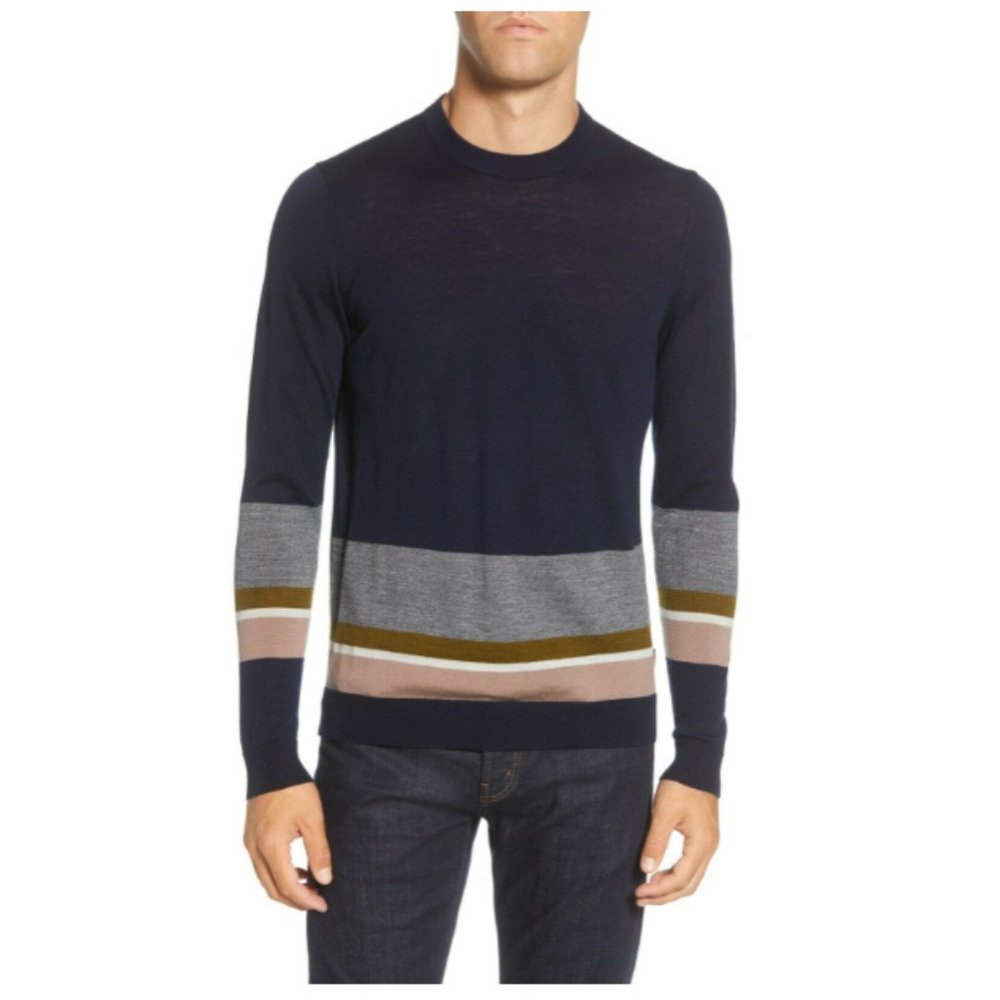 Ted Baker London Host Colorblock Stripe Sweater